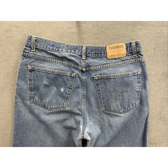 Vtg Eddie Bauer Authentic Denim Jeans Men's Relaxed Fit 36X27 Blue 100% Cotton - Picture 9 of 12